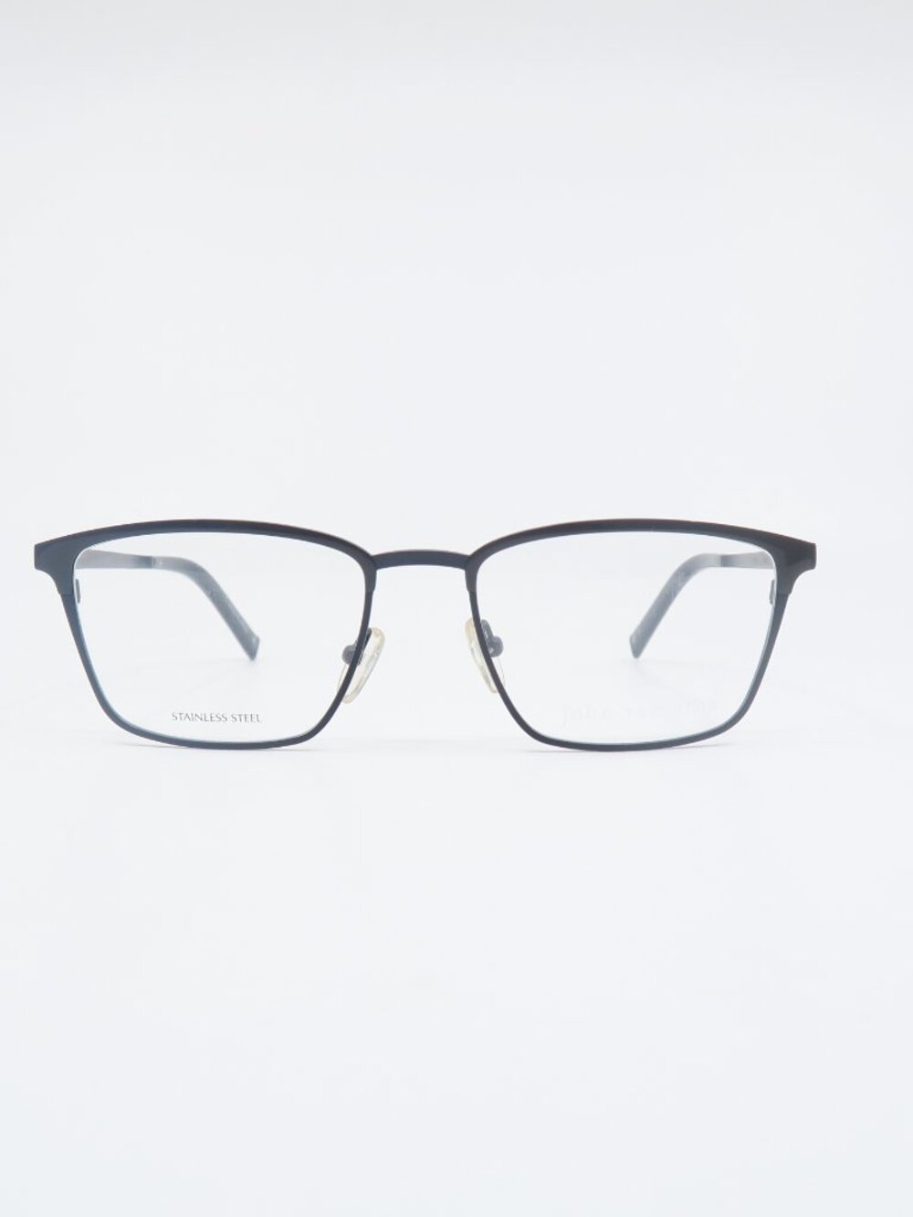 John Varvatos V165 53mm Black Stainless Steel, Square, New Men's Eyeglasses.